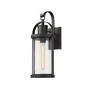 Z-Lite Roundhouse 1-Light Outdoor Wall Sconce In Black