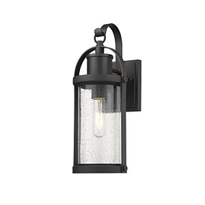 Z-Lite Roundhouse 1-Light Outdoor Wall Sconce In Black