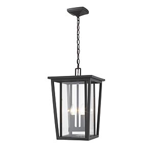 Z-Lite Seoul 2-Light Outdoor Chain Mount Ceiling Fixture Light In Oil Rubbed Bronze