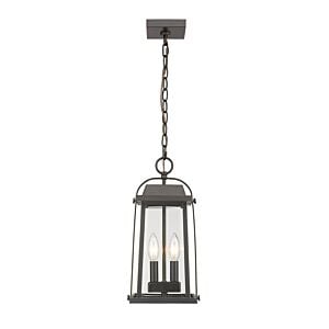 Z-Lite Millworks 2-Light Outdoor Chain Mount Ceiling Fixture Light In Oil Rubbed Bronze