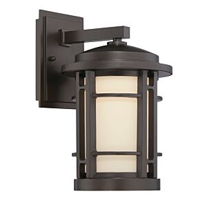 Barrister LED Wall Lantern in Burnished Bronze