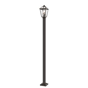 Z-Lite Talbot 3-Light Outdoor Post Mounted Fixture Light In Oil Rubbed Bronze