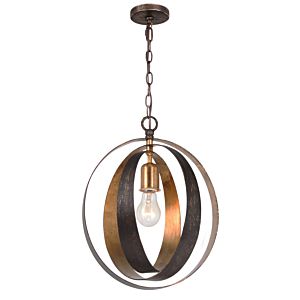 Crystorama Luna 14 Inch Mini Chandelier in English Bronze And Antique Gold