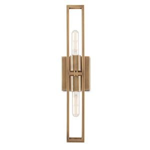 Bagno 2-Light Wall Sconce in Antique Brass