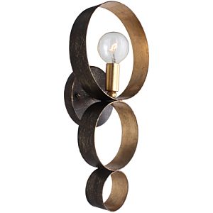 Crystorama Luna 15 Inch Wall Sconce in English Bronze And Antique Gold