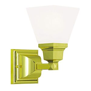 Mission 1-Light Wall Sconce in Polished Brass