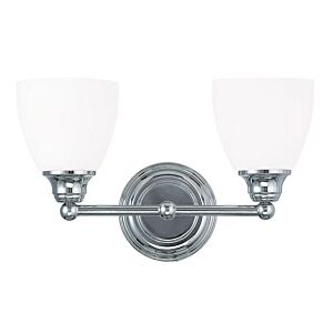 Somerville 2-Light Bathroom Vanity Light in Polished Chrome