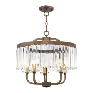 Ashton 5-Light Chandelier with Ceiling Mount in Hand Applied Palacial Bronze