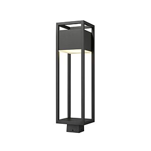 Z-Lite Barwick 1-Light Outdoor Post Mount Fixture Light In Black