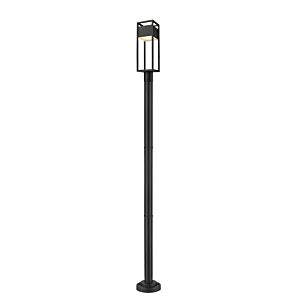 Z-Lite Barwick 1-Light Outdoor Post Mounted Fixture Light In Black