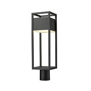 Z-Lite Barwick 1-Light Outdoor Post Mount Fixture Light In Black