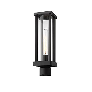 Z-Lite Glenwood 1-Light Outdoor Post Mount Fixture Light In Black