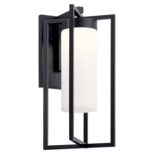 Drega 1-Light LED Outdoor Wall Mount in Black