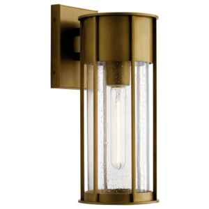 Camillo 1-Light Outdoor Wall Mount in Natural Brass
