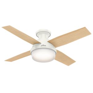 Dempsey 44-inch 2-Light LED Cased White Indoor Ceiling Fan