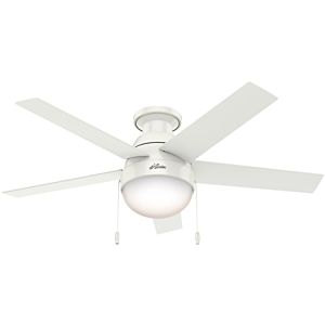Anslee 46-inch 2-Light Indoor Low Profile Ceiling Fan