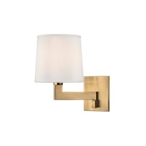 Hudson Valley Fairport 11 Inch Wall Sconce in Aged Brass