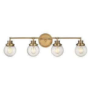 Hinkley Poppy 4-Light Bathroom Vanity Light In Heritage Brass
