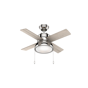 Hunter LOKI 36" Indoor Ceiling Fan in Polished Nickel