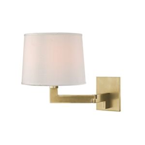 Hudson Valley Fairport 11 Inch Wall Sconce in Aged Brass