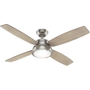 Hunter Wingate 2 Light 52 Inch Indoor Ceiling Fan in Brushed Nickel
