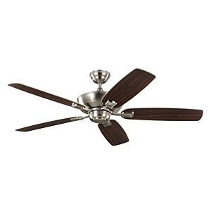 Monte Carlo 52 Inch Colony Max Damp Rated Ceiling Fan in Brushed Steel