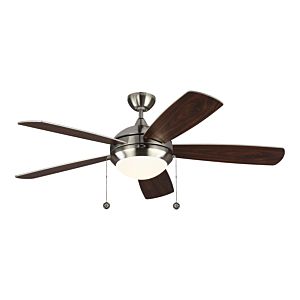 Monte Carlo Discus Classic 52 Inch Indoor Ceiling Fan in Brushed Steel