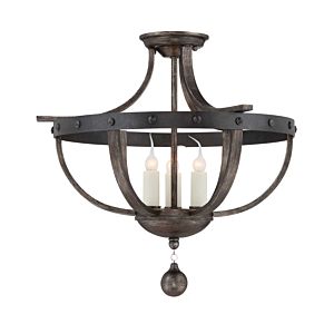 Savoy House Alsace 3 Light Ceiling Light in Reclaimed Wood