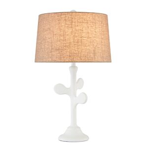 Charny 1-Light Table Lamp in White Gesso