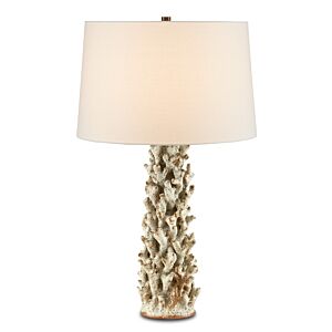 Staghorn 1-Light Table Lamp in Sunken White