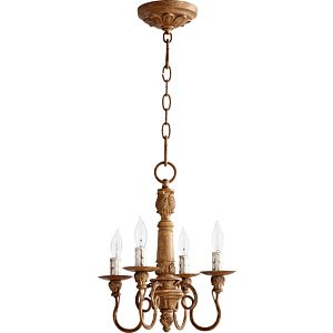 Quorum Salento 4 Light 15 Inch Transitional Chandelier in French Umber