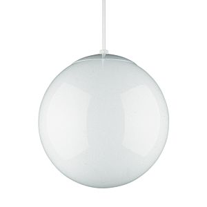 Visual Comfort Studio Leo Hanging White Globe Pendant Light in White