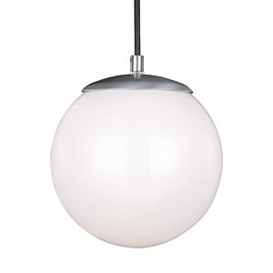 Visual Comfort Studio Leo - Hanging Globe 9" Pendant Light in Satin Aluminum