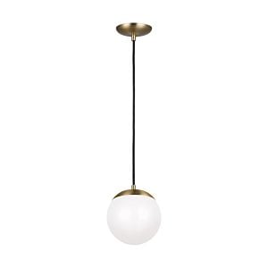 Visual Comfort Studio Leo - Hanging Globe LED Pendant Light in Satin Brass