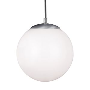 Visual Comfort Studio Leo - Hanging Globe 11" Pendant Light in Satin Aluminum