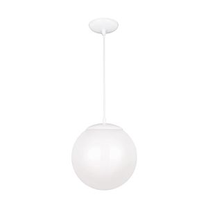 Visual Comfort Studio Leo Hanging Globe 13" Pendant Light in White