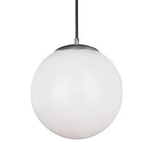 Visual Comfort Studio Leo - Hanging Globe 15 Pendant Light in Satin Aluminum