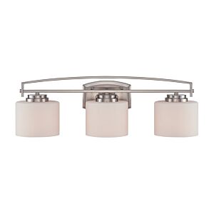 Axel 3-Light Bathroom Vanity Light Bar in Satin Platinum