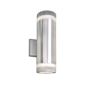 Maxim Lighting Lightray 12 Inch 2 Light Outdoor Wall Mount in Brushed Aluminum