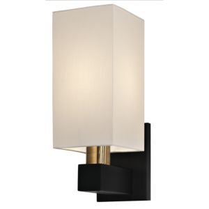 Sonneman Cubo 5 Inch Sconce in Natural Brass and Black Finish