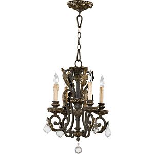Rio Salado 4-Light Chandelier in Toasted Sienna With Mystic Silver