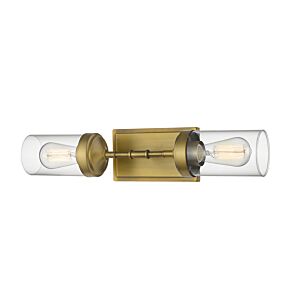 Z Lite Calliope 2 Light Wall Sconce In Foundry Brass