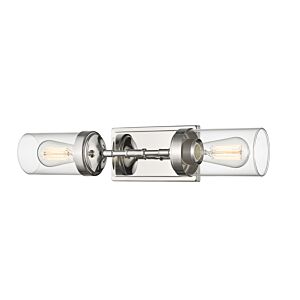 Z-Lite Calliope 2-Light Wall Sconce In Polished Nickel