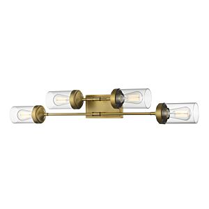 Z-Lite Calliope 4-Light Bathroom Vanity Light In Foundry Brass