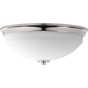 Replay 2-Light Flush Mount in Polished Nickel