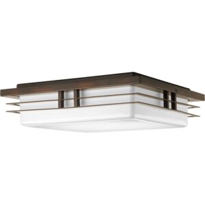 Helm LED 2-Light LED Ceiling with Wall Mount in Antique Bronze