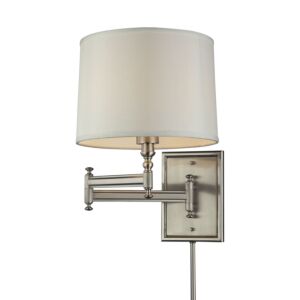 Swingarms 1-Light Wall Sconce in Brushed Nickel