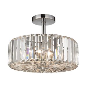 Clearview 3-Light Semi-Flush Mount in Polished Chrome