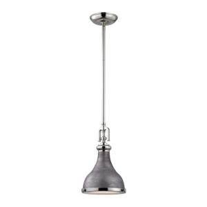 Rutherford 1-Light Mini Pendant in Weathered Zinc