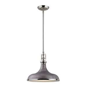 Rutherford 1-Light Pendant in Polished Nickel
